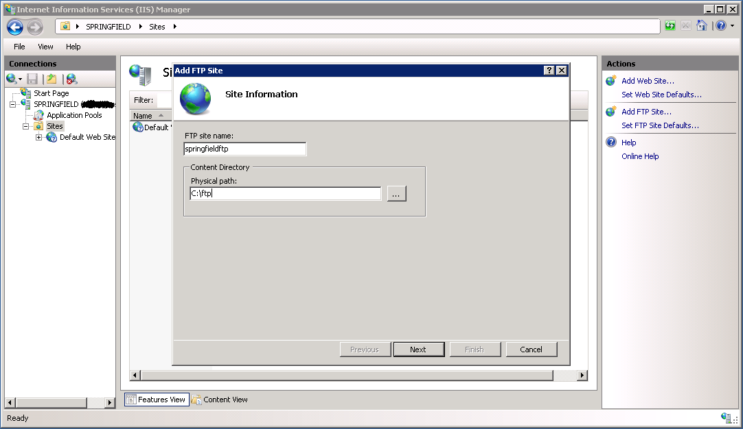 setting up ftp server on home network